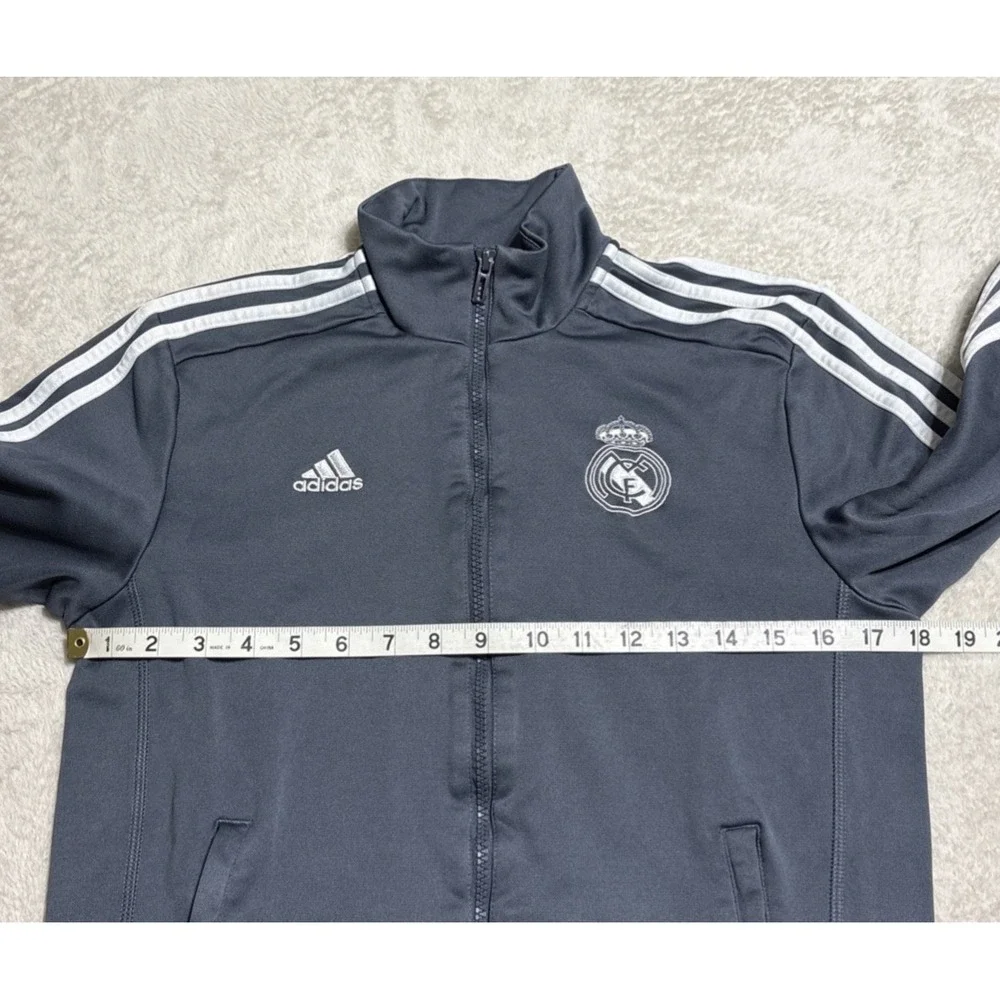 Adidas Real Madrid Track Jacket Small 2013-14 Full Zip Soccer Gray Mens